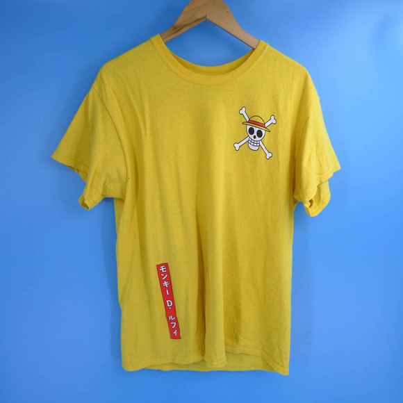 Ripple Junction Other - Ripple Junction | Men's "One Piece" Straw Hat Graphic Tee, Yellow, L